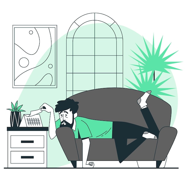 Ilustración del concepto de fiebre de cabina