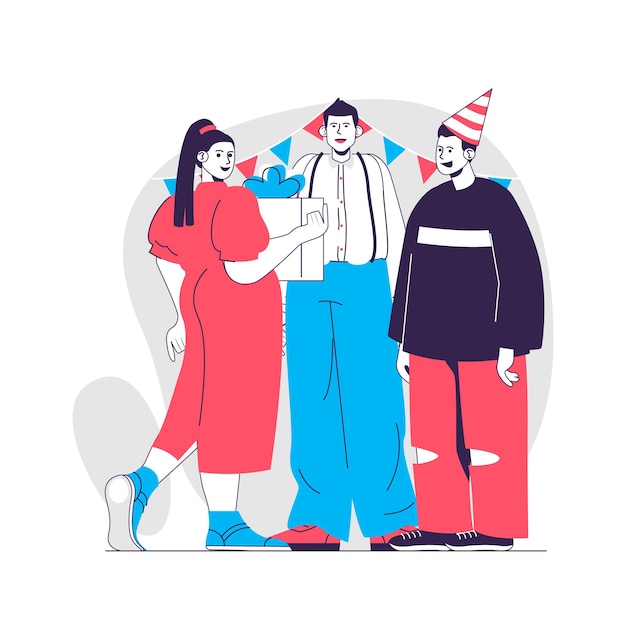 Ilustración de concepto de fiesta de cumpleaños