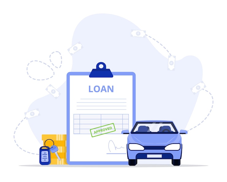Vector ilustración de concepto de finanzas de coche