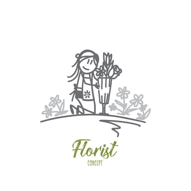 Ilustración del concepto de floristería