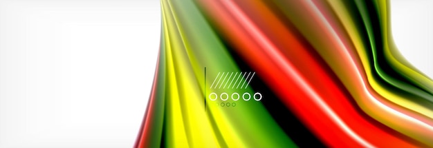 Ilustración del concepto de flujo de color de fondo de ondas borrosas de líquido liso
