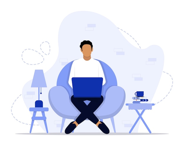 Ilustración del concepto de freelancer