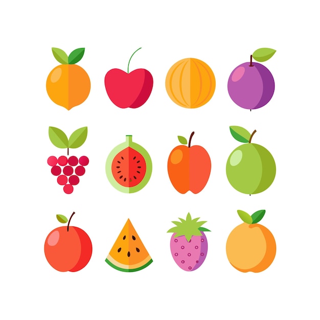 Ilustración del concepto de frutas frescas
