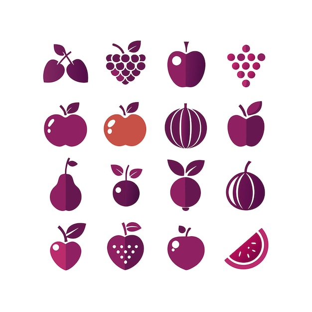Ilustración del concepto de frutas frescas