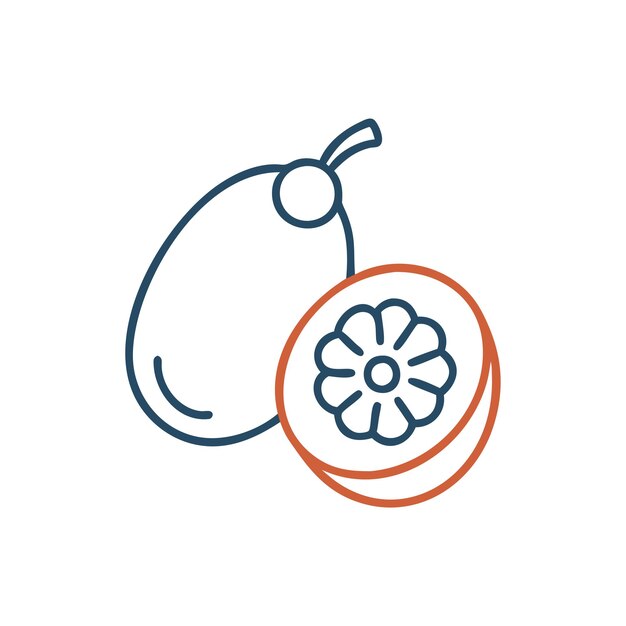 Ilustración del concepto de frutas frescas