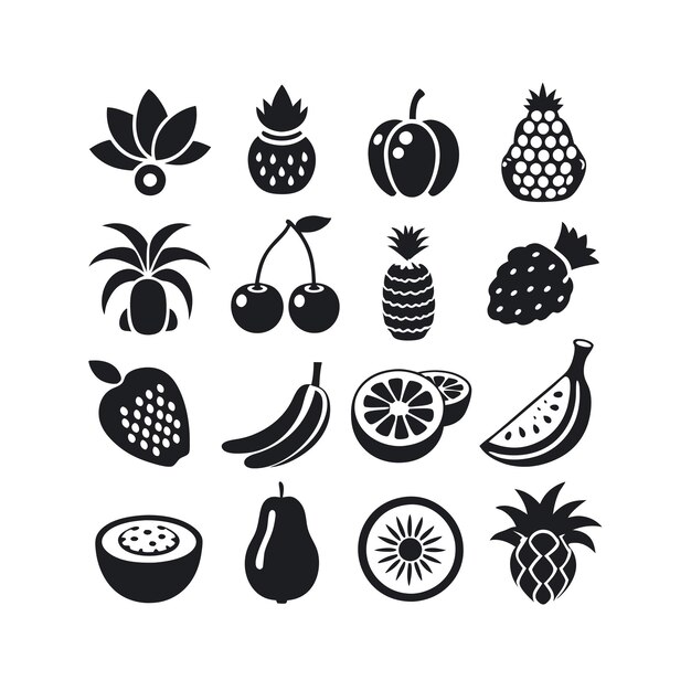 Ilustración del concepto de frutas frescas
