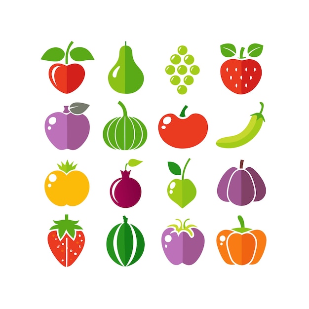 Ilustración del concepto de frutas frescas