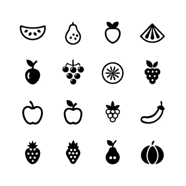 Ilustración del concepto de frutas frescas