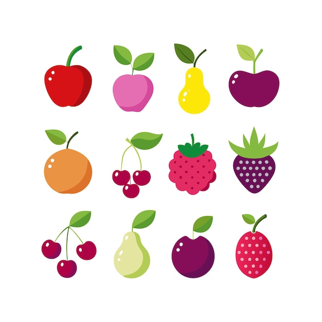 Ilustración del concepto de frutas frescas