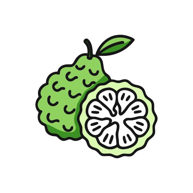 Ilustración del concepto de frutas frescas