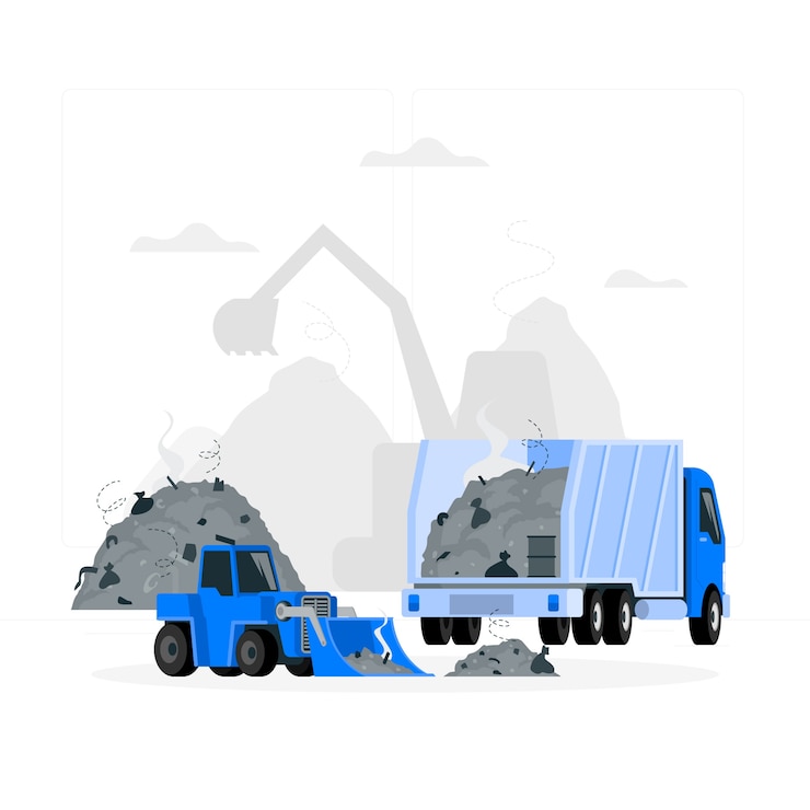Vector ilustración del concepto de gestión de basura