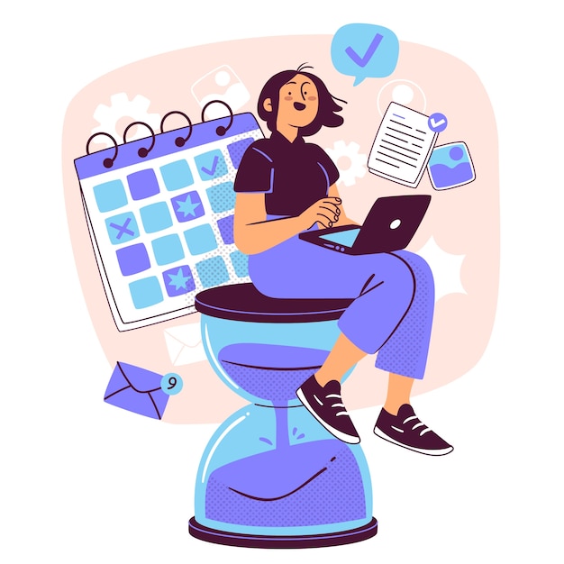 Ilustración del concepto de gestión del tiempo