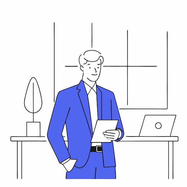 Ilustración de concepto de hombre de negocios