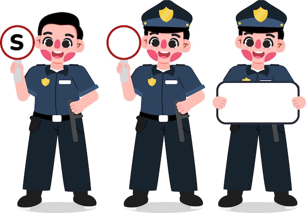 ilustración del concepto de hombre policía