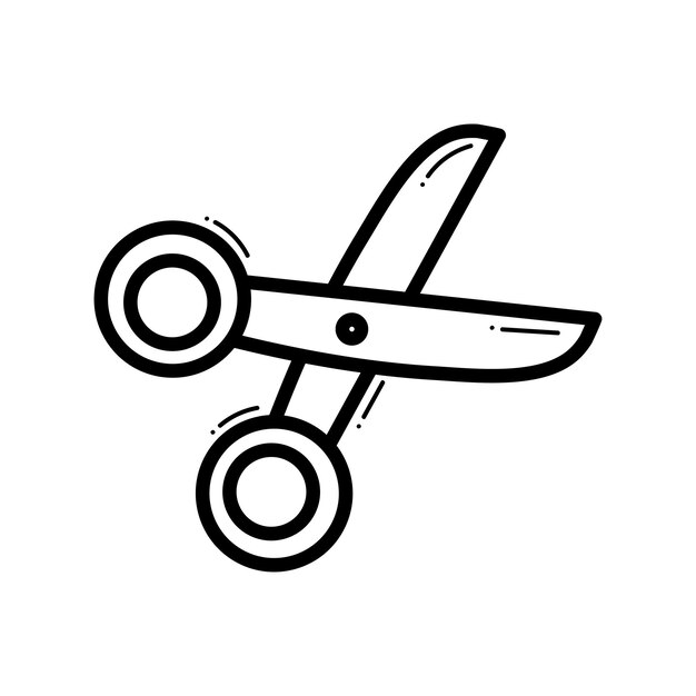 Ilustración del concepto del icono de la línea de tijeras símbolo de contorno signo vectorial símbolo lineal