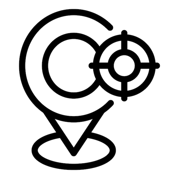 Ilustración del concepto de icono de ubicación objetivo