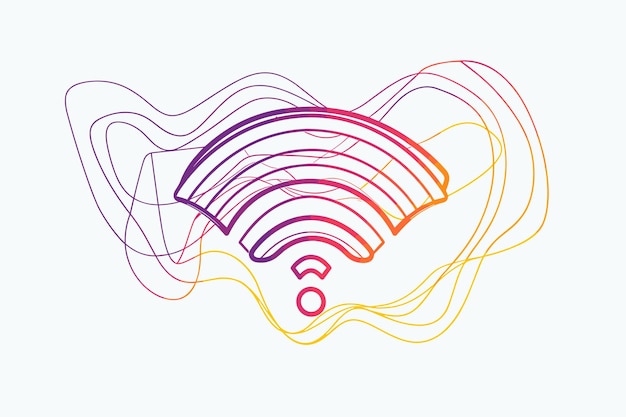 Ilustración del concepto de icono wifi del punto de acceso inalámbrico