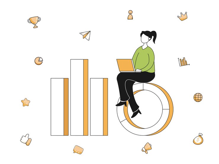 Ilustración del concepto de las ideas sociales del marketing digital