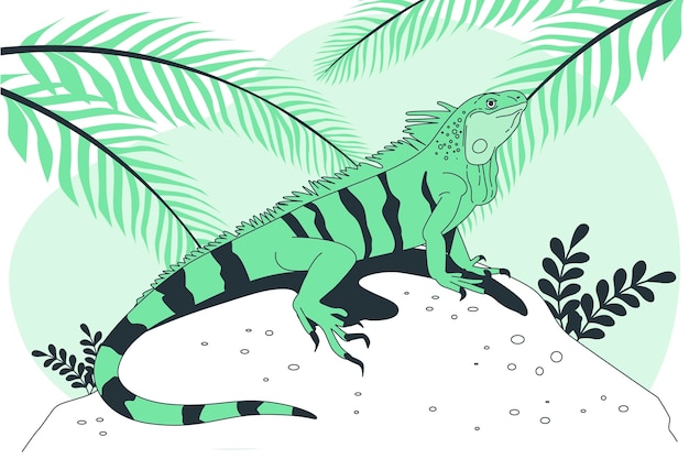 Ilustración del concepto de iguana