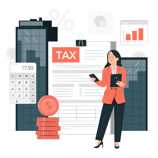 Ilustración del concepto de impuesto corporativo