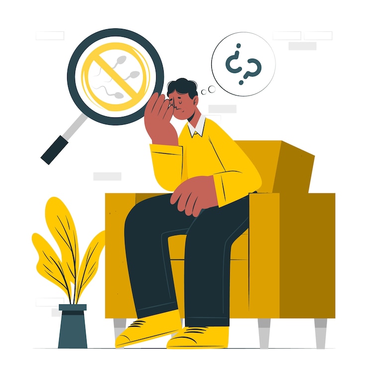 Vector ilustración del concepto de infertilidad del hombre