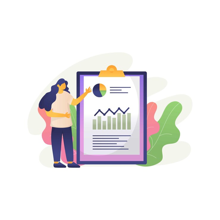 Ilustración del concepto de informe empresarial
