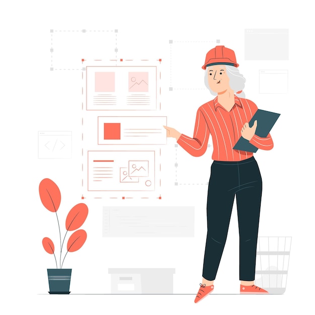 Ilustración de concepto de ingeniero de software