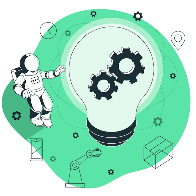 Ilustración del concepto de innovación