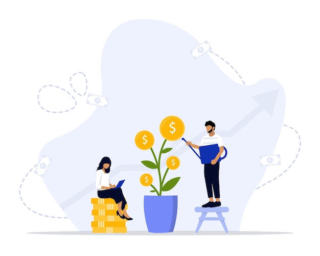 Ilustración del concepto de inversión empresarial