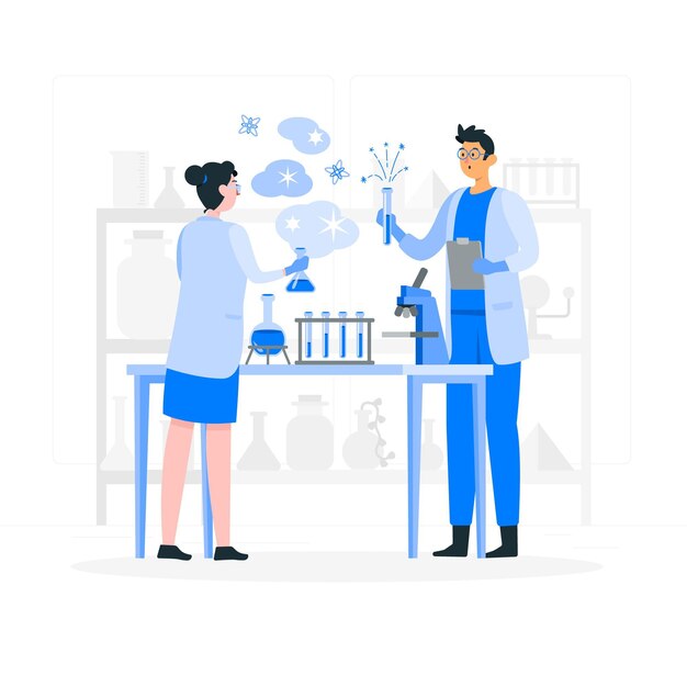 Ilustración del concepto de laboratorio