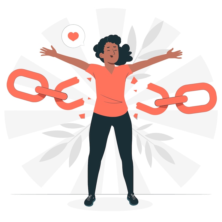 Vector ilustración del concepto de libertad
