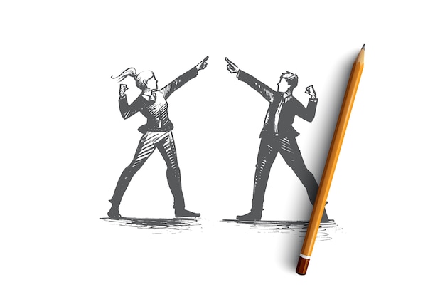 Ilustración de concepto de líder de personas