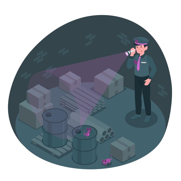 Ilustración del concepto de linterna