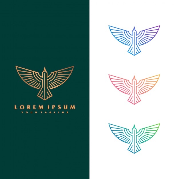 Vector ilustración de concepto de logotipo de falcon.