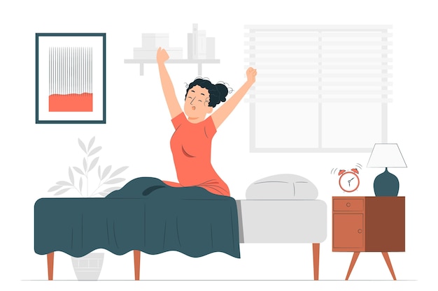 Ilustración del concepto de madrugada