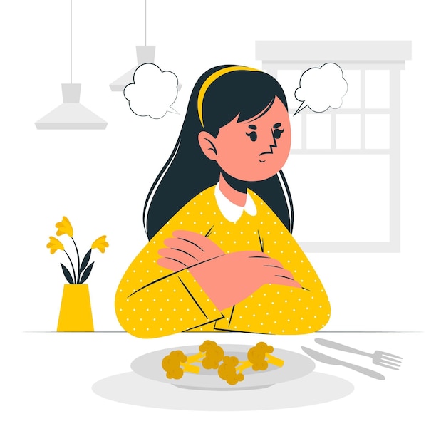 Ilustración del concepto de mal humor