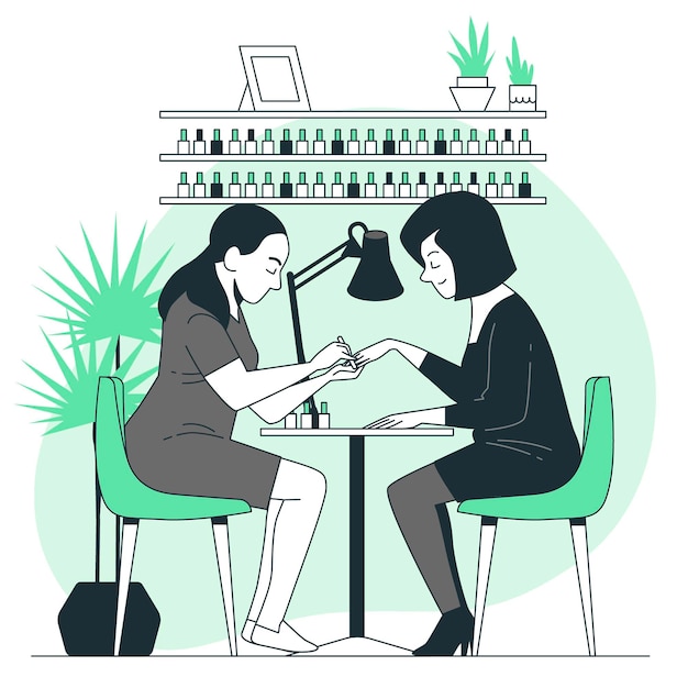 Ilustración del concepto de manicurista