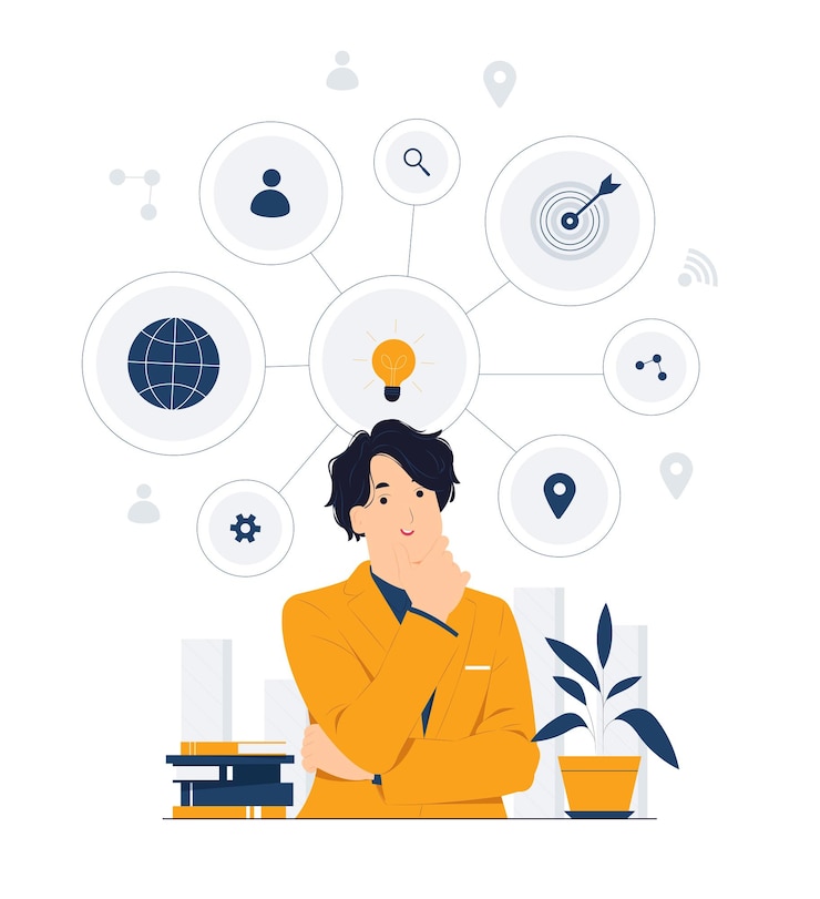 Vector ilustración del concepto de mapa mental