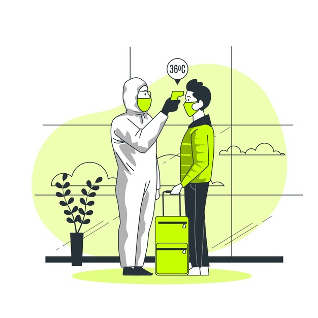 Ilustración del concepto de medición de temperatura