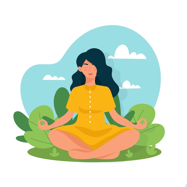 Vector ilustración del concepto de meditación