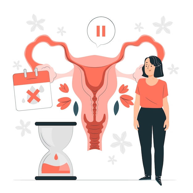 Ilustración del concepto de menopausia