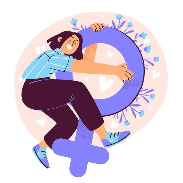 Ilustración del concepto de mujer