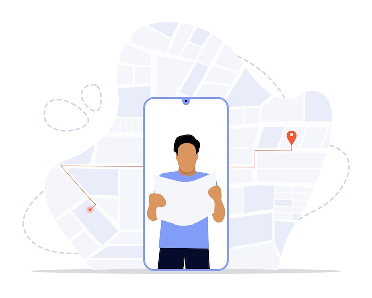 Vector ilustración de concepto navegación