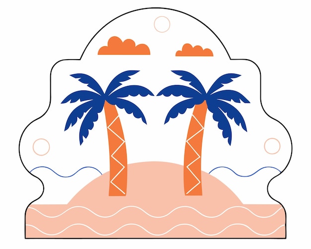 Ilustración del concepto de palmera