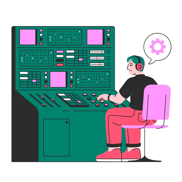 Ilustración del concepto de panel de control