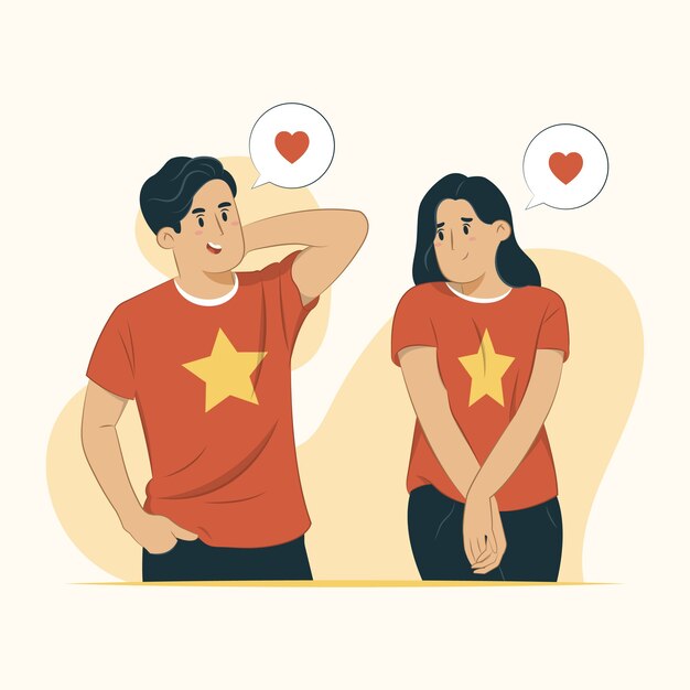 Vector una ilustración del concepto de pareja