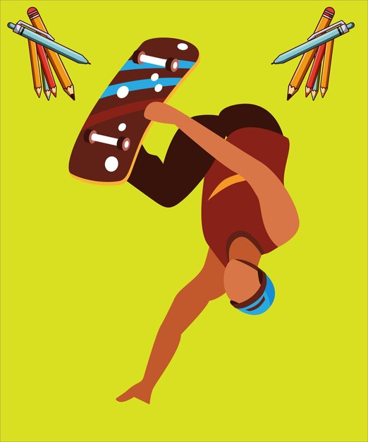 Ilustración del concepto de patinaje Vector