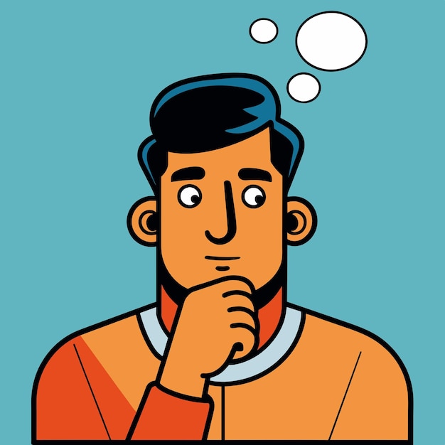 Ilustración de concepto de pensamiento de hombre