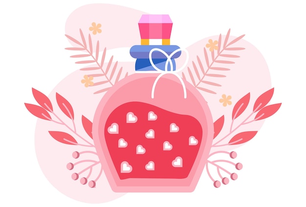 Ilustración del concepto de perfume elegante y hermosa