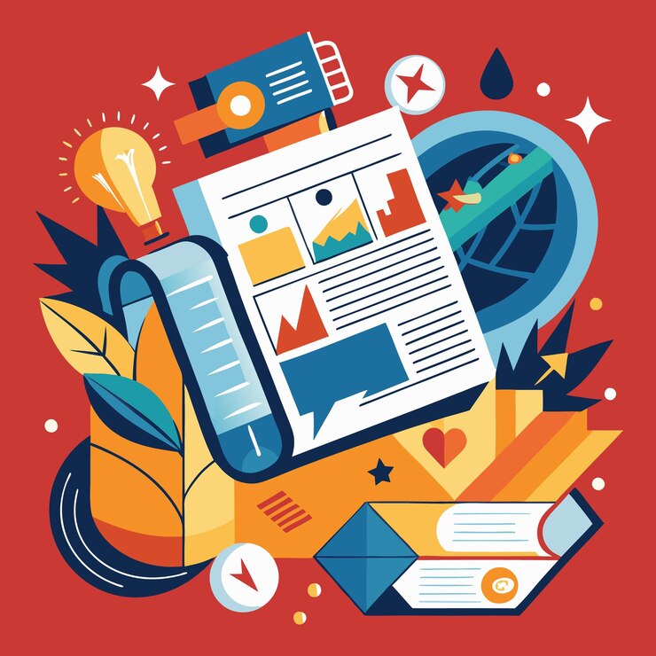 Vector ilustración del concepto de periódico